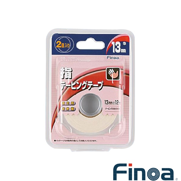[フィノア（Finoa） オールスポーツサポーターケア商品] B.Pホワイトテープ／1.3cm／指用 固定用非伸縮テープ／2個入（10021）
