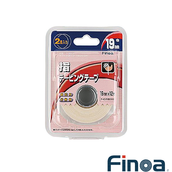 [フィノア（Finoa） オールスポーツサポーターケア商品] B.Pホワイトテープ／1.9cm／指用 固定用非伸縮テープ／2個入（10022）