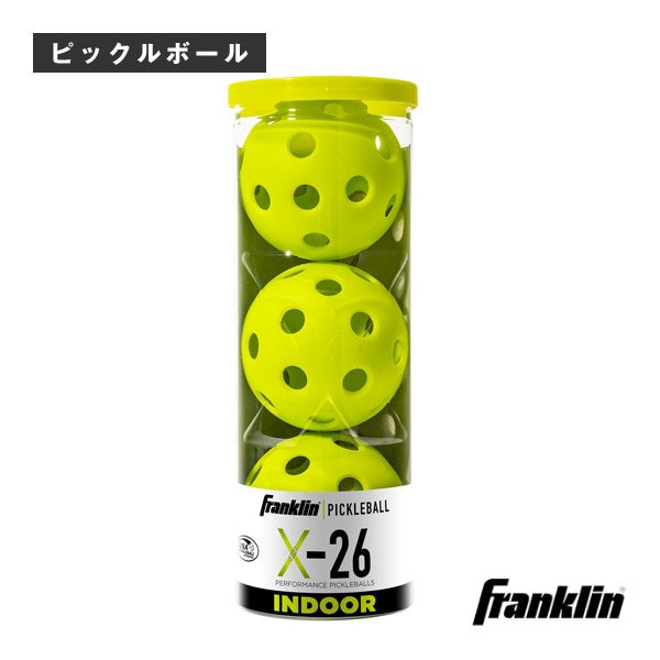 [フランクリン ピックルボールボール] インドア用ボール3球入X-26 INDOOR PICKLEBALLS 3Pack Tube 52900