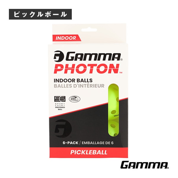 [ガンマ ピックルボールボール] フォトンインドアボール PHOTON INDOOR BALL 6P 6個入 1E805860