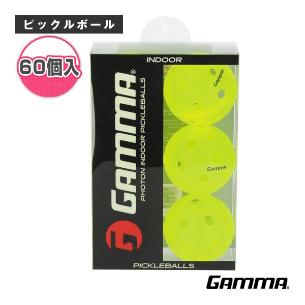[ガンマ ピックルボールボール] フォトンインドアボール PHOTON INDOOR BALL 60P 60個入 1E805861