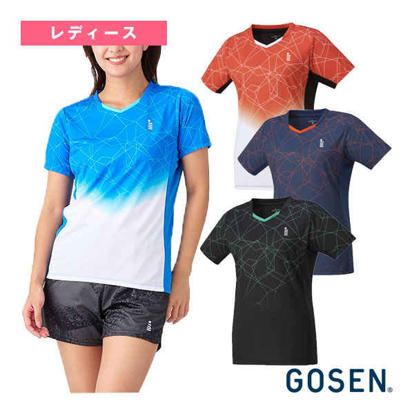 [ゴーセン テニスウェア（レディース）] ゲームシャツ／レディース（T2413）
