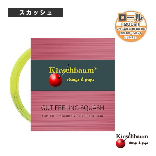 [キルシュバウム スカッシュストリング（ロール他）] ガットフィーリング／GUT FEELING／スカッシュ／200mロール（GFS109R／GFS115R／GFS122R）