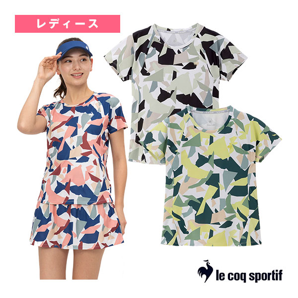 [ルコック テニスウェア（レディース）] エールフォルムグラフィックゲームシャツ／Aile Forme／レディース（LN4FHT10L）