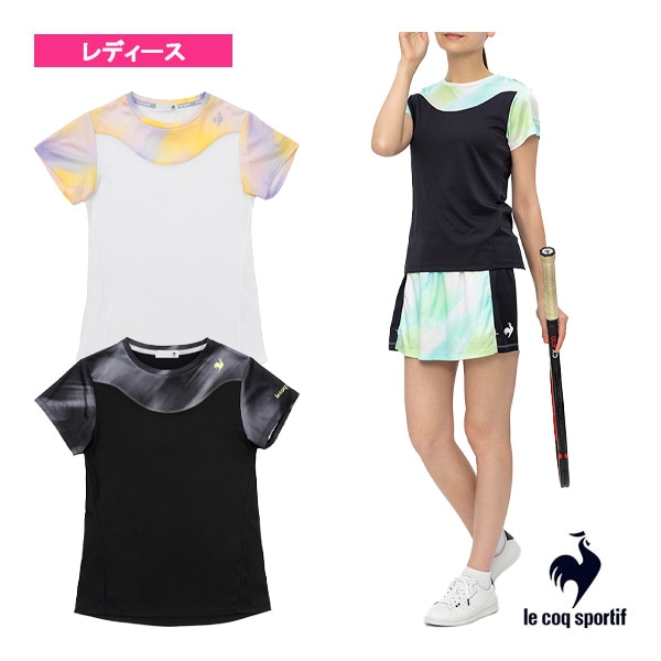 [ルコック テニス・バドミントンウェア（レディース）] グラフィックゲームシャツ／レディース（QTWWJA06）