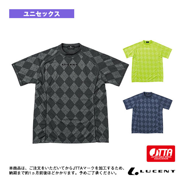 [ルーセント 卓球ウェア（メンズ/ユニ）] ゲームシャツ 襟なし JTTA公認マーク付 ユニセックス XLH-198xP