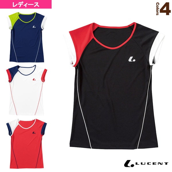 [ルーセント テニスウェア（レディース）] ゲームシャツ／襟なし／レディース（XLH-228）