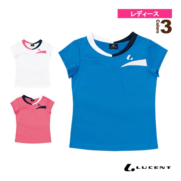 [ルーセント テニスウェア（レディース）] ゲームシャツ／襟なし／レディース（XLH-232）