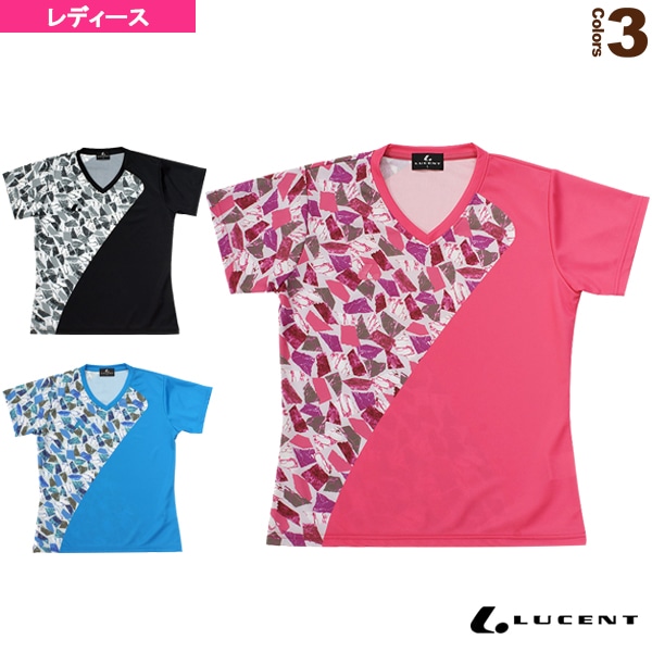 [ルーセント テニスウェア（レディース）] ゲームシャツ／襟なし／レディース（XLH-248）