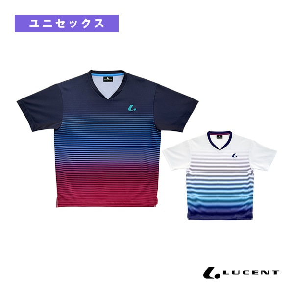 [ルーセント テニスウェア（メンズ/ユニ）] ゲームシャツ 襟なし ユニセックス XLH-365