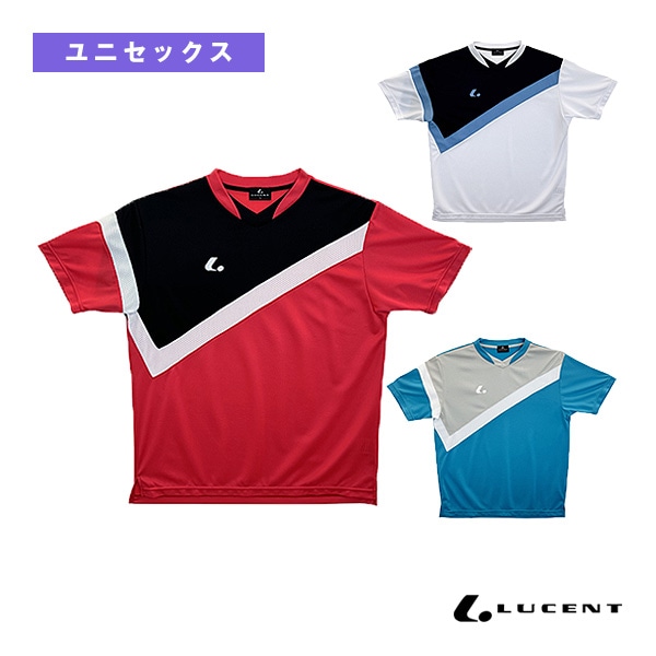 [ルーセント テニスウェア（メンズ/ユニ）] ゲームシャツ 襟なし ユニセックス XLH-367