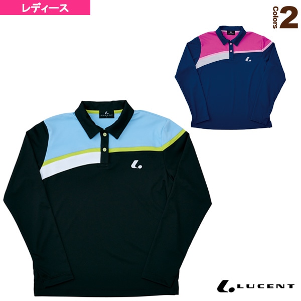 [ルーセント テニス・バドミントンウェア（レディース）] 長袖ポロシャツ／レディース（XLP-480）