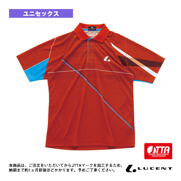 [ルーセント 卓球ウェア（メンズ/ユニ）] ゲームシャツ／JTTA公認マーク付／ユニセックス（XLP-807xP）
