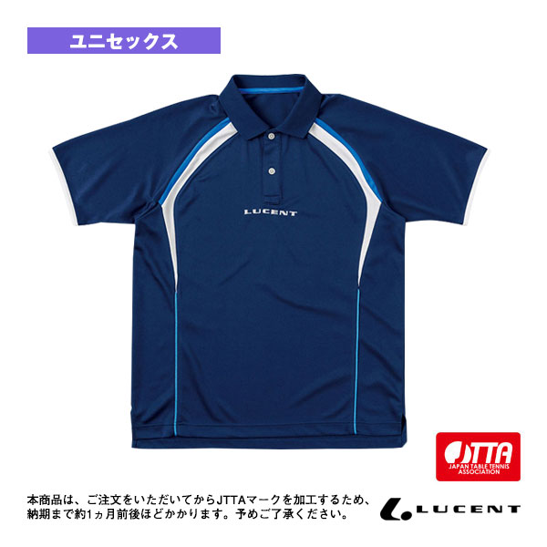 [ルーセント 卓球ウェア（メンズ/ユニ）] ゲームシャツ／JTTA公認マーク付／ユニセックス（XLP-839xP）