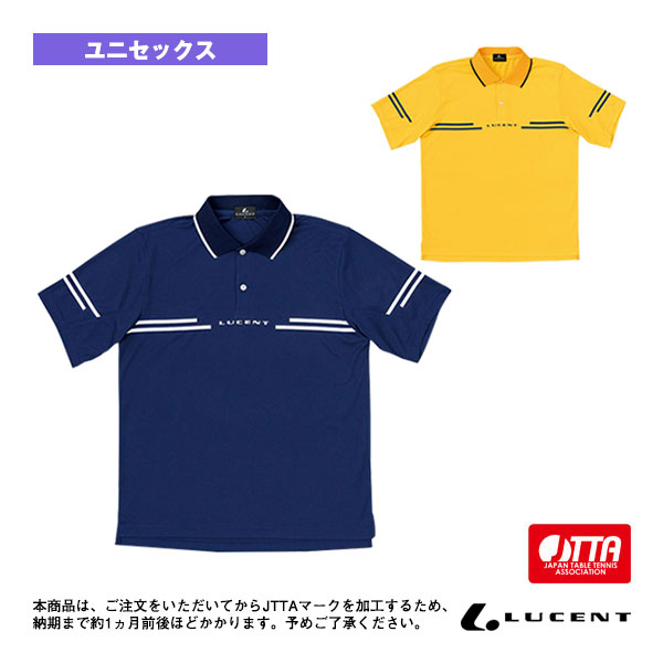 [ルーセント 卓球ウェア（メンズ/ユニ）] ゲームシャツ／JTTA公認マーク付／ユニセックス（XLP-846xP）