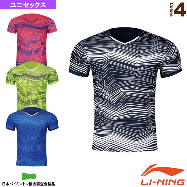 [リーニン テニス・バドミントンウェア（メンズ/ユニ）] 中国ナショナルチーム ゲームシャツ／ユニセックス（AAYM073）