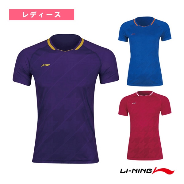 [リーニン テニス・バドミントンウェア（レディース）] 中国ナショナルチームゲームシャツ／レディース（AAYP026）