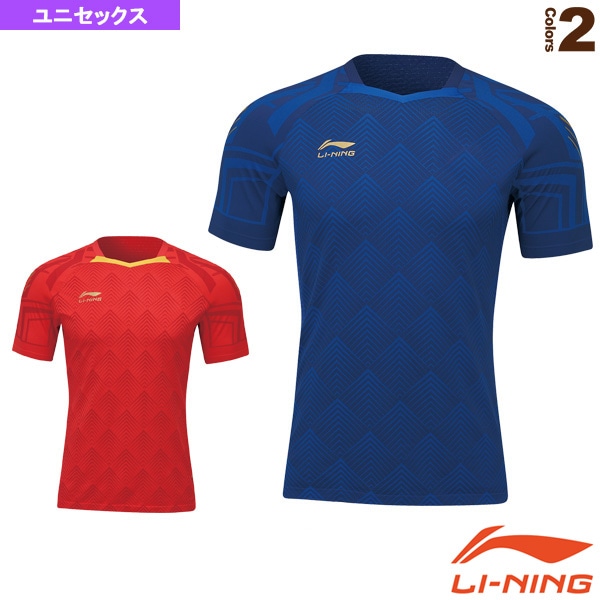 [リーニン テニス・バドミントンウェア（メンズ/ユニ）] ゲームシャツ／ユニセックス（AAYQ053）