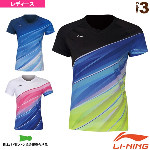 [リーニン バドミントンウェア（レディース）] ゲームシャツ レディース AAYQ072