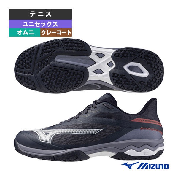 [ミズノ テニスシューズ] ウエーブエクシードコート ワイド OC WAVE EXCEED COURT WIDE OC オムニ・クレー用 ユニセックス 61GB2518