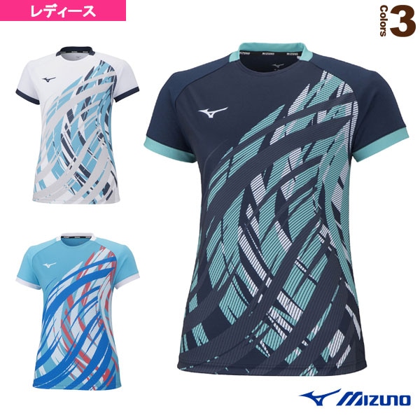[ミズノ テニス・バドミントンウェア（レディース）] ゲームシャツ／レディース（62JA2702）