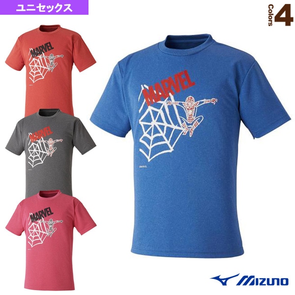 [ミズノ テニス・バドミントンウェア（メンズ/ユニ）] MARVEL マーベルTシャツ／Type2／スパイダーマンシリーズ／ユニセックス（72JA9Z54）