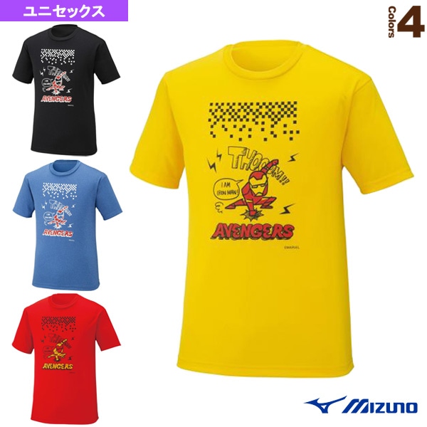 [ミズノ テニス・バドミントンウェア（メンズ/ユニ）] MARVEL マーベルTシャツ／Type4／アイアンマンシリーズ／ユニセックス（72JA9Z56）