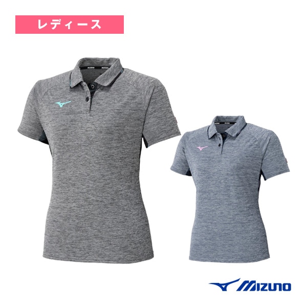 [ミズノ 卓球ウェア（レディース）] ゲームシャツ 半袖ポロ衿 杢 レディース 82JAC210