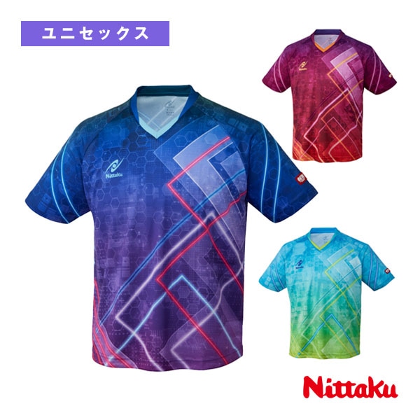 [ニッタク 卓球ウェア（メンズ/ユニ）] ブライトネオンシャツ BRIGHTNEON SHIRT ユニセックス NW-2212