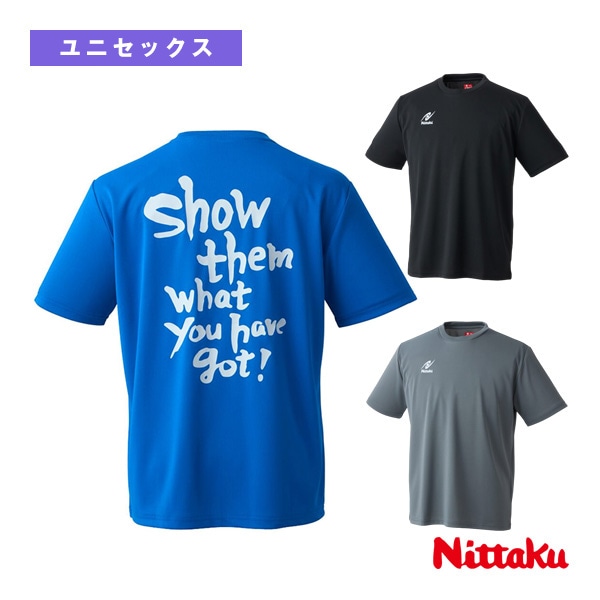 [ニッタク 卓球ウェア（メンズ/ユニ）] バックプリントTシャツ BACKPRINT T-SHIRT ユニセックス NX-2022