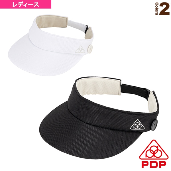[PDP テニスアクセサリ・小物] フェイスマスク用ボタン付きバイザー／マジックテープアジャスター付き／レディース（PTA-C02）