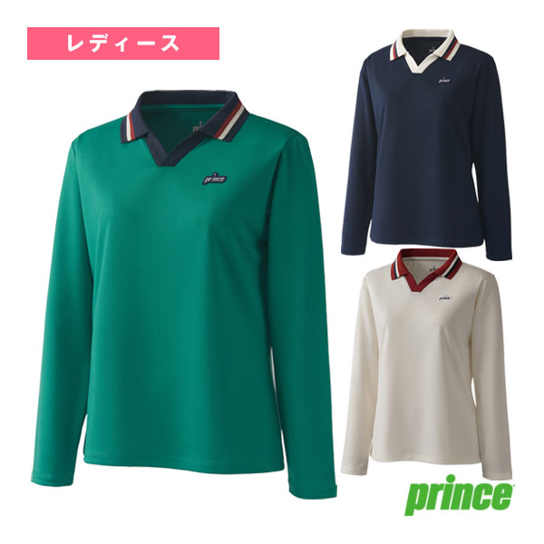 [プリンス テニスウェア（レディース）] ロングスリーブポロシャツ レディース WF5081