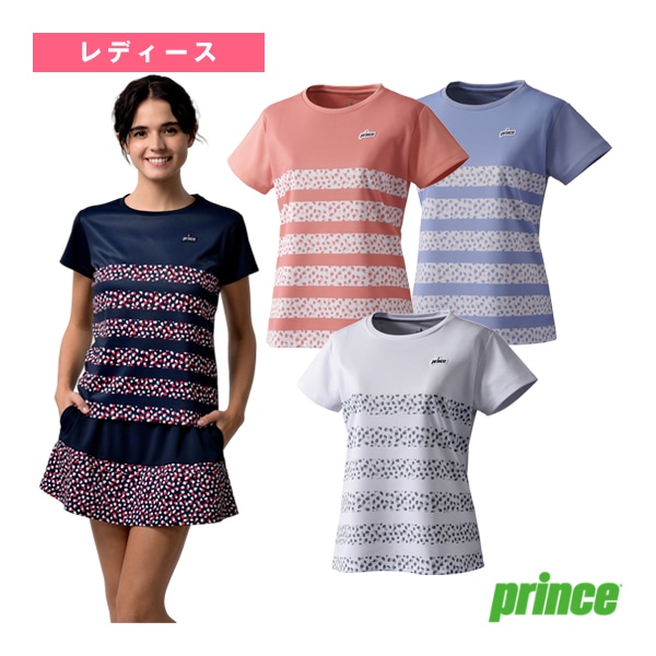 [プリンス テニス・バドミントンウェア（レディース）] ゲームシャツ／レディース（WS4055）