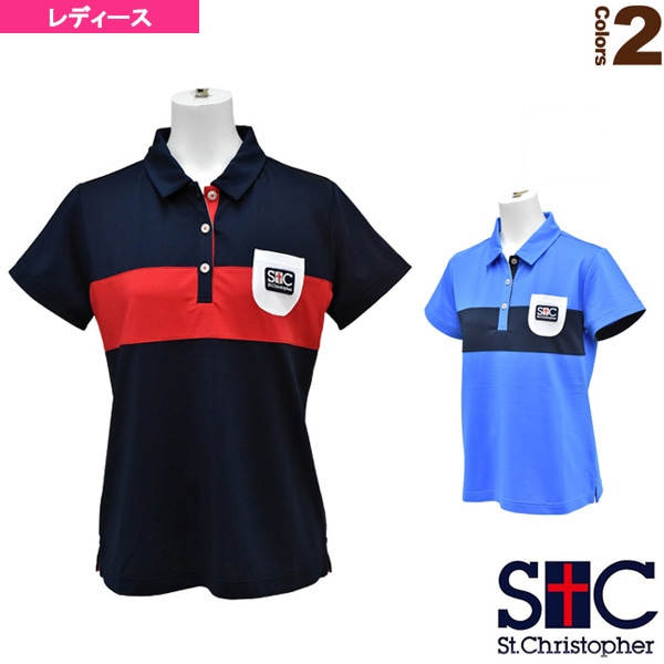 [セントクリストファー テニス・バドミントンウェア（レディース）] チェストボーダーゲームポロ／レディース（STC-AHW6101）