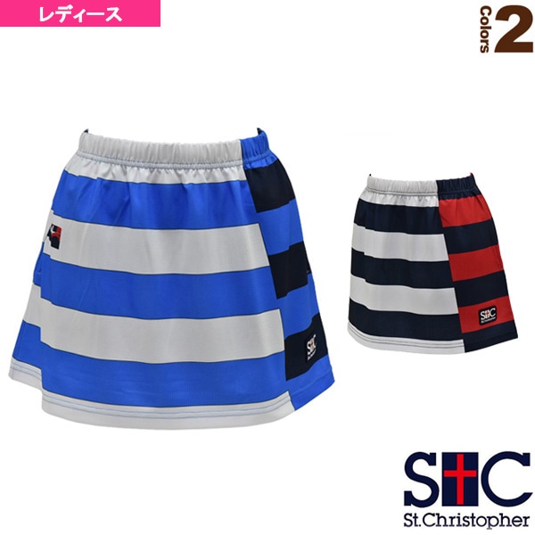 [セントクリストファー テニス・バドミントンウェア（レディース）] ボーダーゲームスコート／レディース（STC-AHW6102）