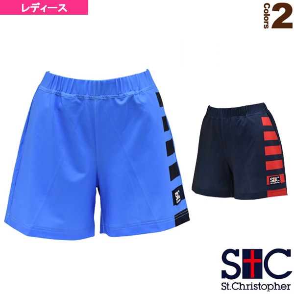 [セントクリストファー テニス・バドミントンウェア（レディース）] ボーダーゲームショートパンツ／レディース（STC-AHW6104）