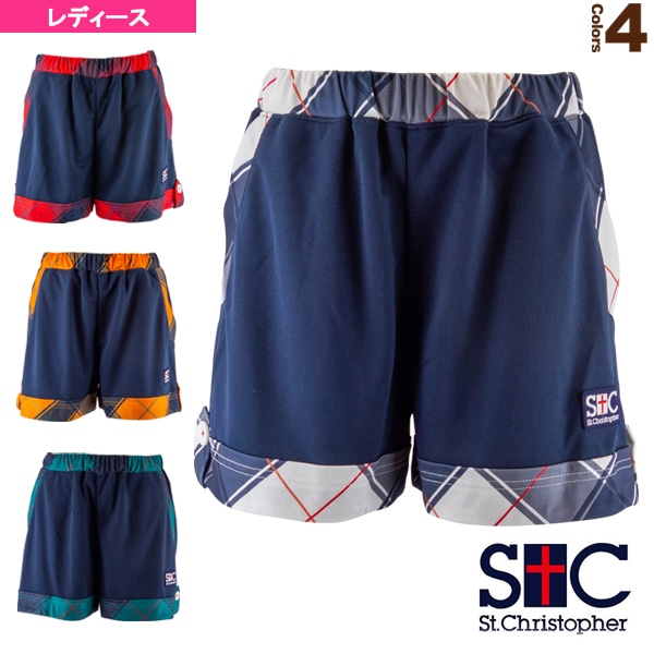 [セントクリストファー テニス・バドミントンウェア（レディース）] チェックゲームショートパンツ／レディース（STC-BAW6264）