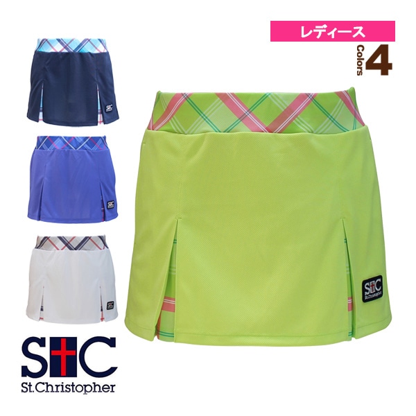 [セントクリストファー テニス・バドミントンウェア（レディース）] ウエストチェックゲームスコート／レディース（STC-BCW2312）