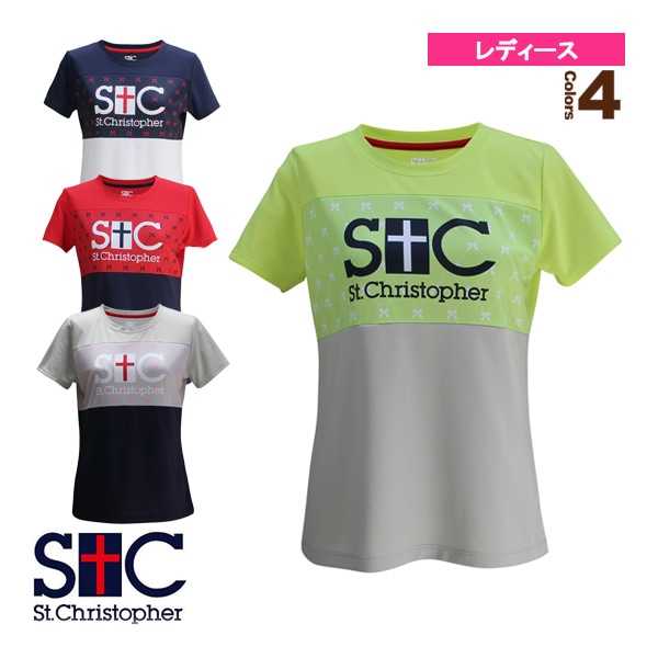 [セントクリストファー テニス・バドミントンウェア（レディース）] リボンズロゴプラクティスT／レディース（STC-BCW2341）