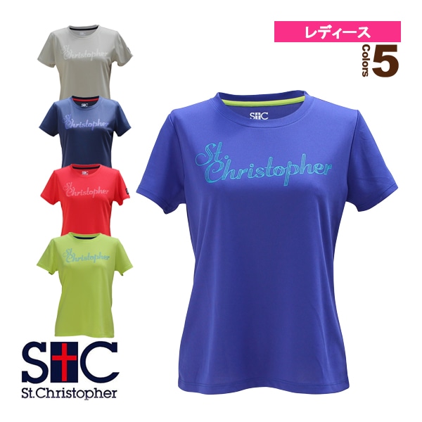 [セントクリストファー テニス・バドミントンウェア（レディース）] カーシブロゴプラクティスT／レディース（STC-BCW2347）