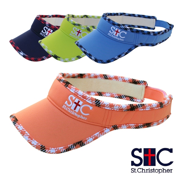 [セントクリストファー テニスアクセサリ・小物] チェックサンバイザー（STC-BDA4710）