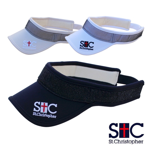 [セントクリストファー テニスアクセサリ・小物] グリッターレースサンバイザー（STC-BDA4730）