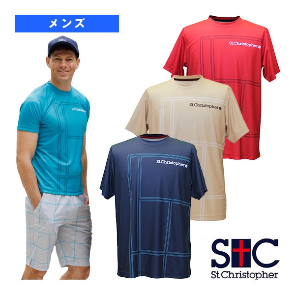 [セントクリストファー テニスウェア（メンズ/ユニ）] コートラインゲームシャツ／メンズ（STC-BDM5465）