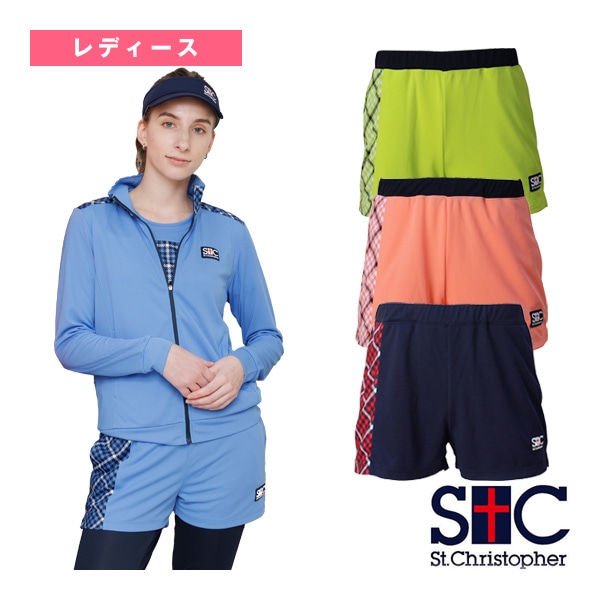 [セントクリストファー テニス・バドミントンウェア（レディース）] チェックゲームショートパンツ／レディース（STC-BDW2354）