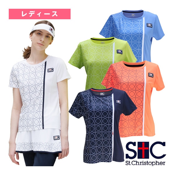 [セントクリストファー テニス・バドミントンウェア（レディース）] クロワゾンゲームシャツ／レディース（STC-BDW2361）