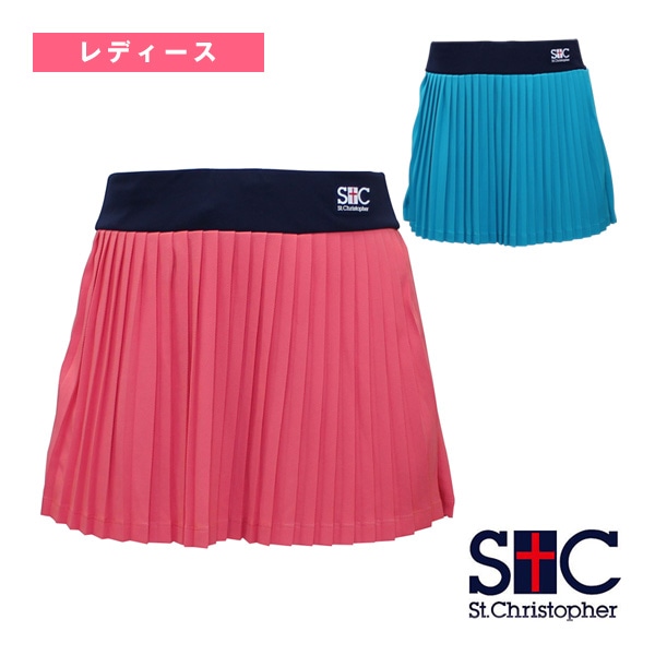 [セントクリストファー テニスウェア（レディース）] プリーツゲームスコート／レディース（STC-BDW2402）