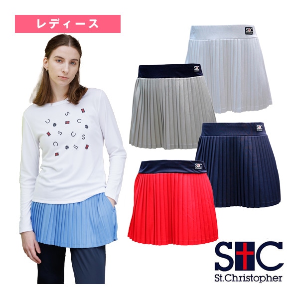 [セントクリストファー テニスウェア（レディース）] プリーツゲームスコート レディース STC-BDW2402