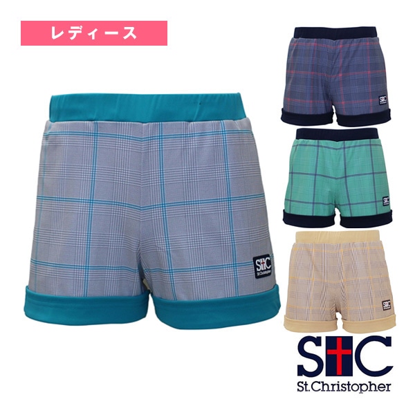 [セントクリストファー テニスウェア（レディース）] グレンチェックゲームショートパンツ／レディース（STC-BDW6454）