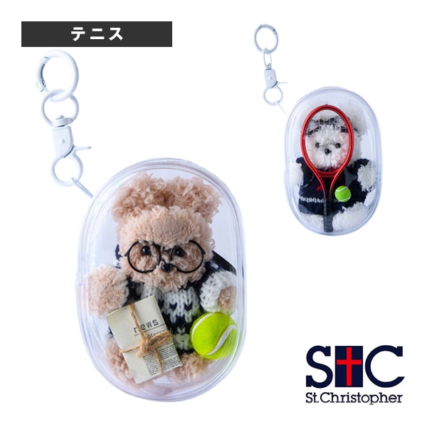 [セントクリストファー テニスアクセサリ・小物] くましゃんテニスチャーム St.+D.memeコラボ STC-BEA4900
