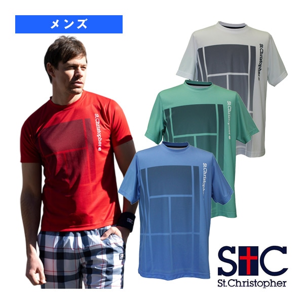 [セントクリストファー テニスウェア（メンズ/ユニ）] テニスコートゲームシャツ メンズ STC-BEM1445